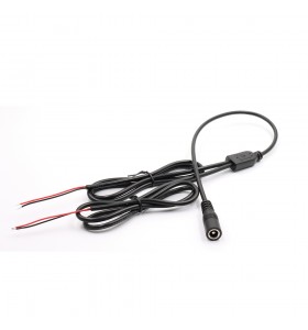  best selling  dc5521 female to 2 bare splitter black cable  heat-resistant